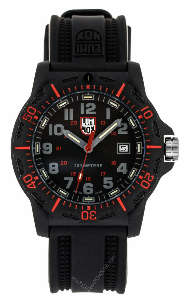 LUMINOX Black OPS 45MM Rotating Bezel Black Rubber Men's Watch XL.8895 Questions & Answers