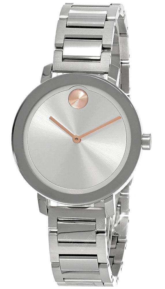 MOVADO Bold 34MM Quartz Metallic Dial Silver-Tone Women's Watch 3600647 Questions & Answers