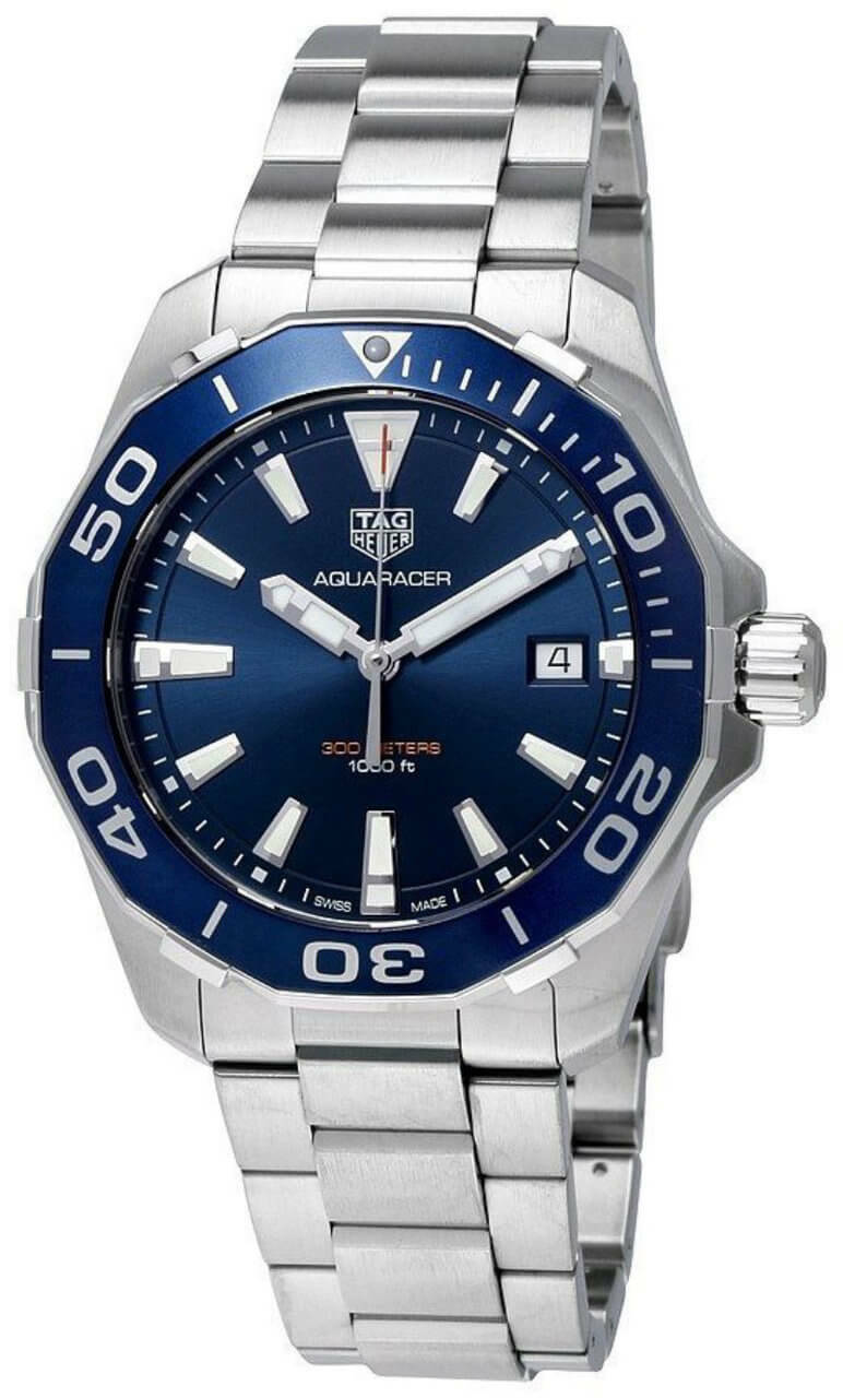 TAG HEUER Aquaracer Quartz SS Blue Dial Brushed Watch WAY111C.BA0928 Questions & Answers