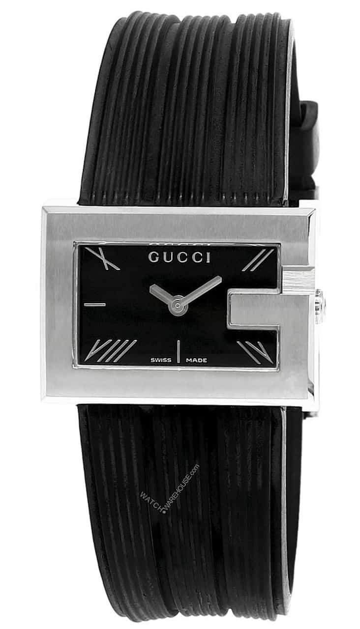 GUCCI G Stainless Steel Black Dial Rubber Strap Unisex Watch YA100504 Questions & Answers