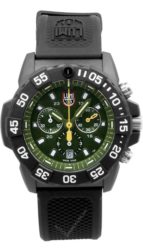 LUMINOX Navy Seal 45MM Chronograph Green Dial Men's Watch XS.3597 Questions & Answers