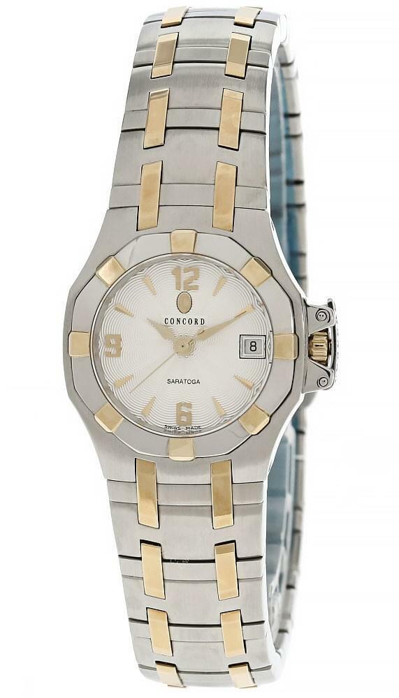 CONCORD Saratoga 24MM Silver Dial 18K Two-Tone Women's Watch 0310564 Questions & Answers