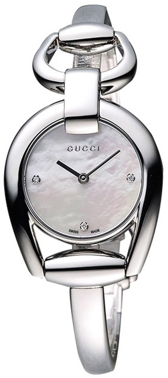 GUCCI Horsebit SM 28MM SS Mother of Pearl 3-Diamond Women's Watch YA139506 Questions & Answers