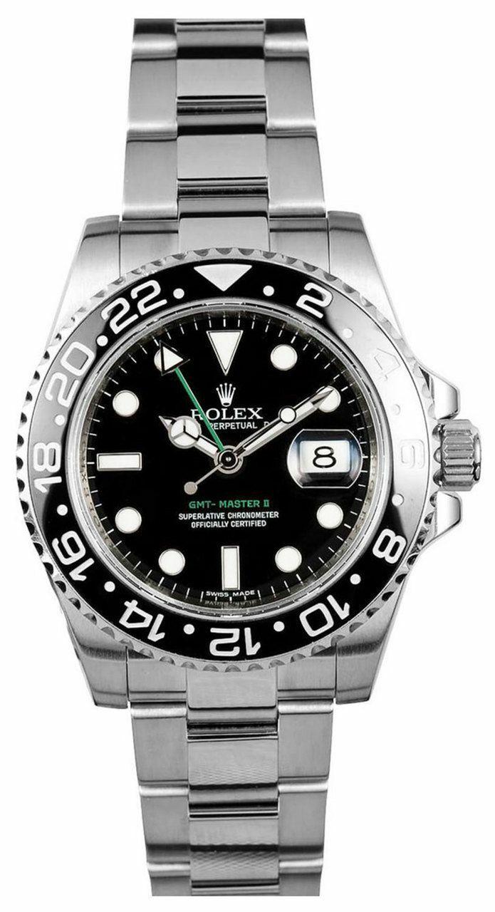 ROLEX GMT Master II Black Dial Ceramic SS Automatic Men's Watch 116710 V Questions & Answers