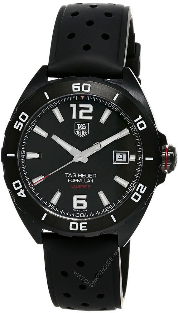 TAG HEUER Formula-1 Calibre 5 41MM AUTO Rubber Men's Watch WAZ2115.FT8023 Questions & Answers