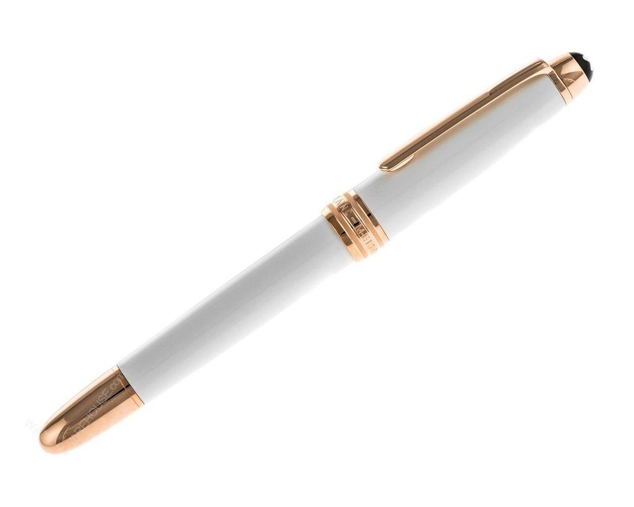 MONTBLANC Meisterstuck White Solitaire Red Gold Fountain Pen 113323 Questions & Answers