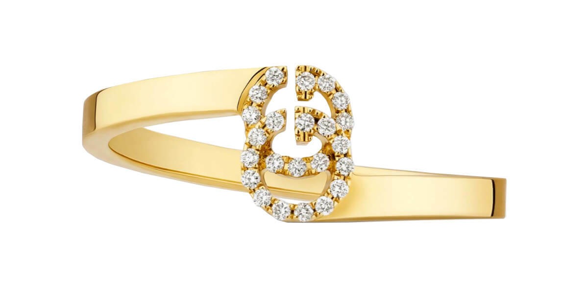 GUCCI GG Running 18k Yellow Gold Diamonds Stacking Ring YBC457127002013 Questions & Answers