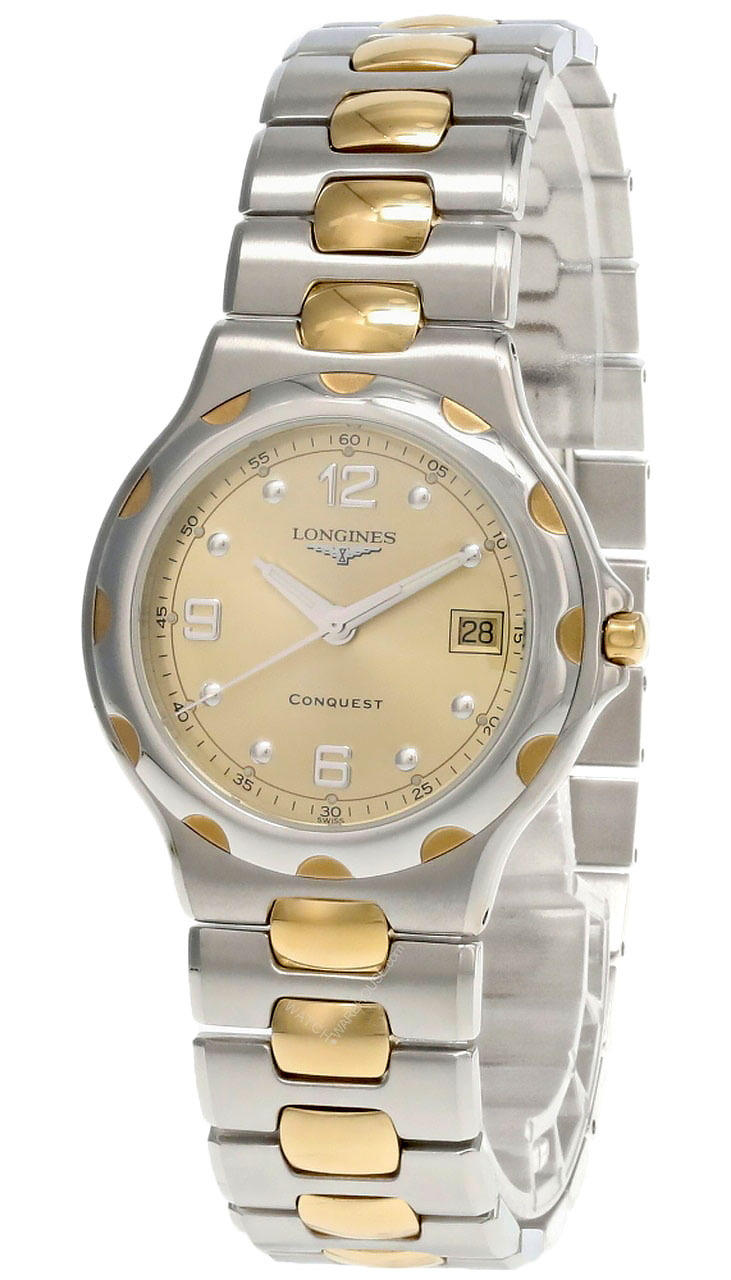 LONGINES Conquest SS Gold Dial Date Two-Tone Men's Watch L1.631.3.36.6 Questions & Answers