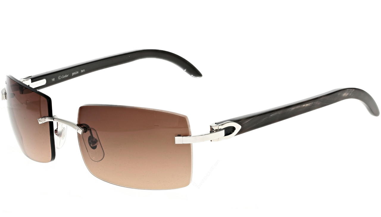 CARTIER Brown Lens with Buffalo Horn Men's Sunglasses CT0024RS 001 Questions & Answers