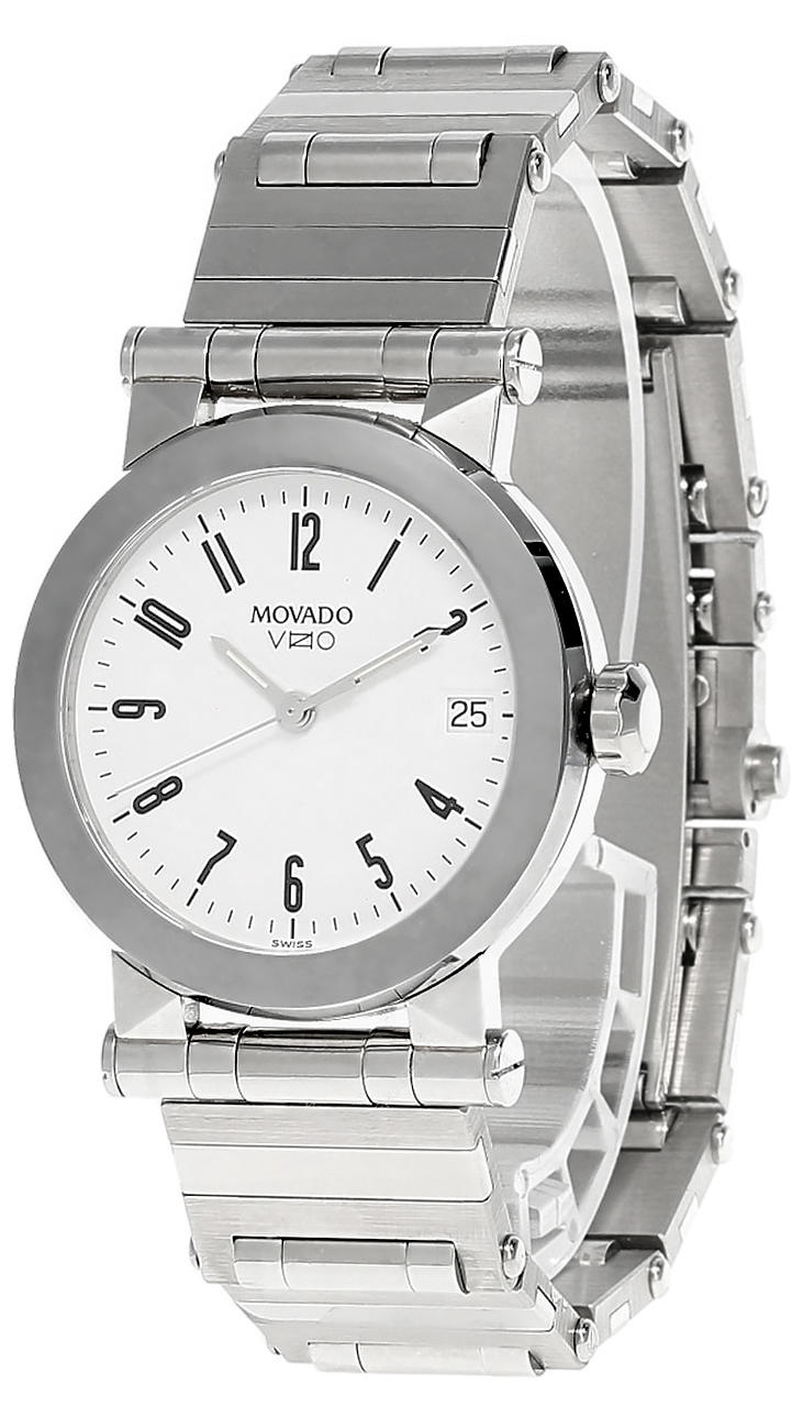 MOVADO Vizio Stainless Steel White Dial Date Unisex Watch 83-65-868 Questions & Answers