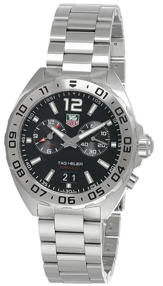 TAG HEUER Formula-1 41MM Quartz SS Black Dial Men's Watch WAZ111A.BA0875 Questions & Answers