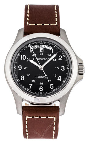 HAMILTON Khaki Field King Open Case BRN Leather Men's Watch H64455533 Questions & Answers