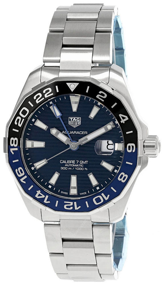 TAG HEUER Aquaracer GMT 43MM AUTO Blue Dial Men's Watch WAY201T.BA0927 Questions & Answers