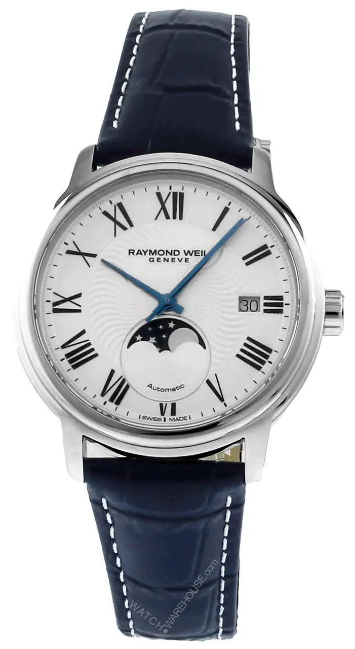 RAYMOND WEIL Maestro 40MM Silver Dial Men's Watch 2239-STC-00659 Questions & Answers