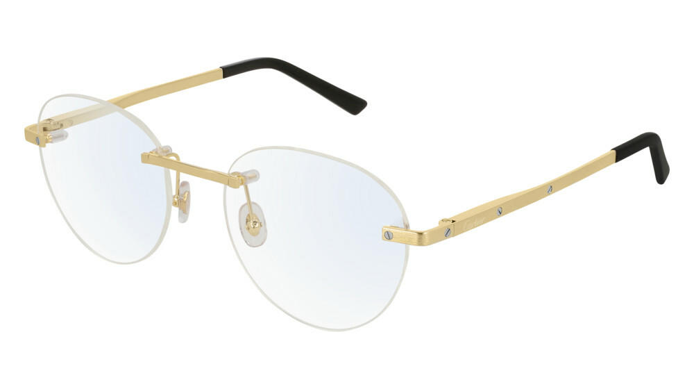 CARTIER Round Rimless Gold Metal Silver screw 56-18-145MM Unisex Eyewear CT0109O 003 Questions & Answers