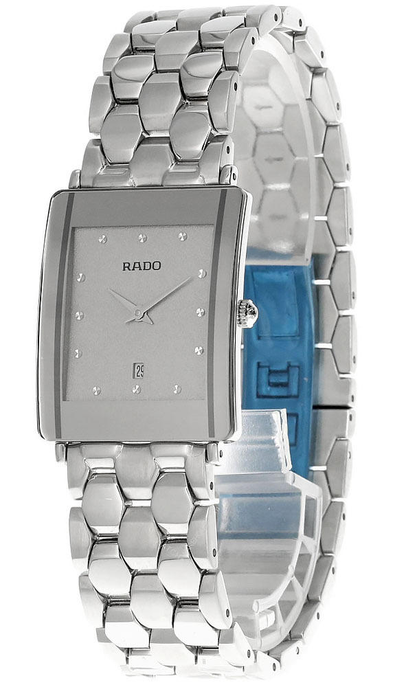 RADO DiaStar Quartz S-Steel Gray Dial Date Men's Watch R20484103 Questions & Answers