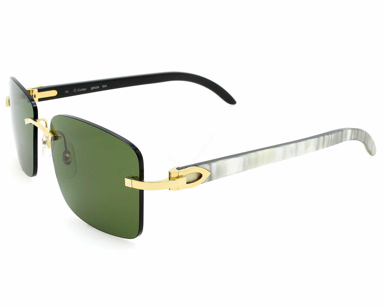 CARTIER Gray Gold Flash Lens with Buffalo Horn Men's Sunglasses CT0030RS 002 Questions & Answers