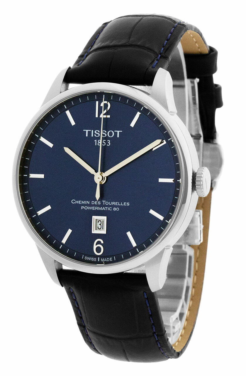 TISSOT Chemin Des Tourelles Blue Dial LTHR Men's Watch T0994071604700 Questions & Answers