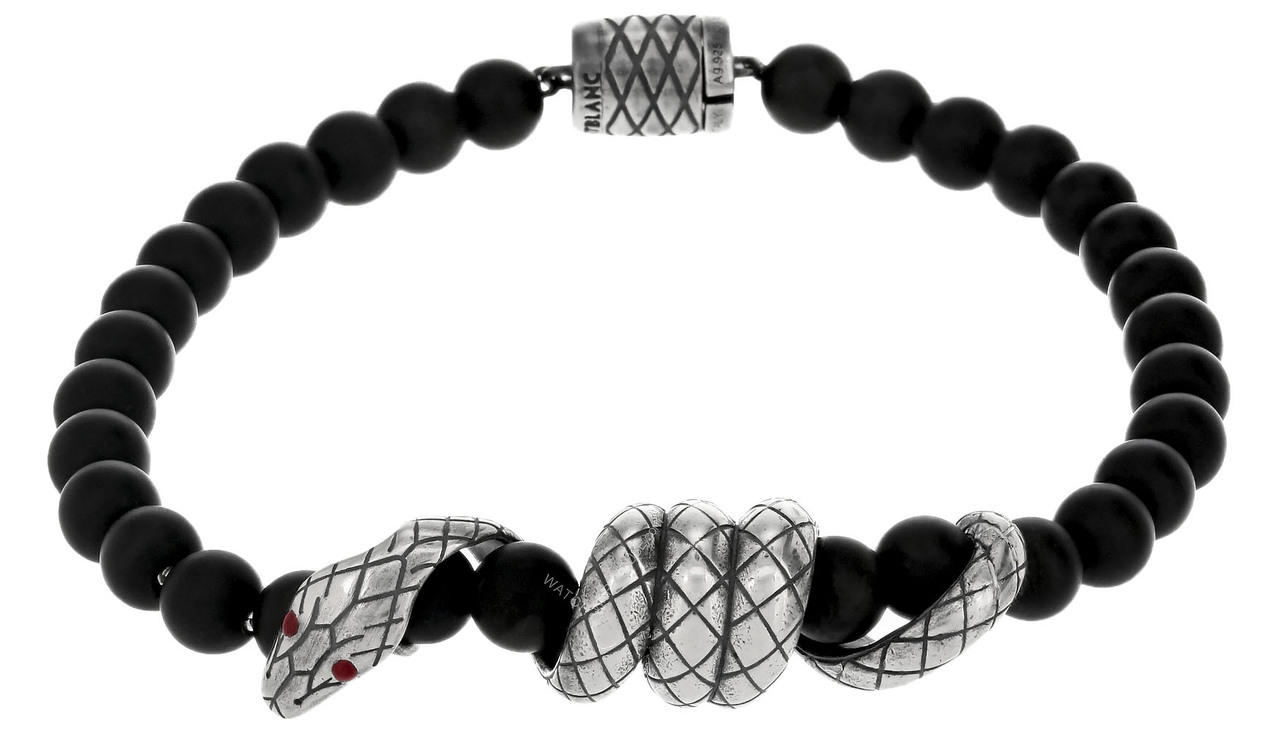 Montblanc Rouge et noir Silver Snake Motif Onyx (S) Bracelet 12405460 Questions & Answers