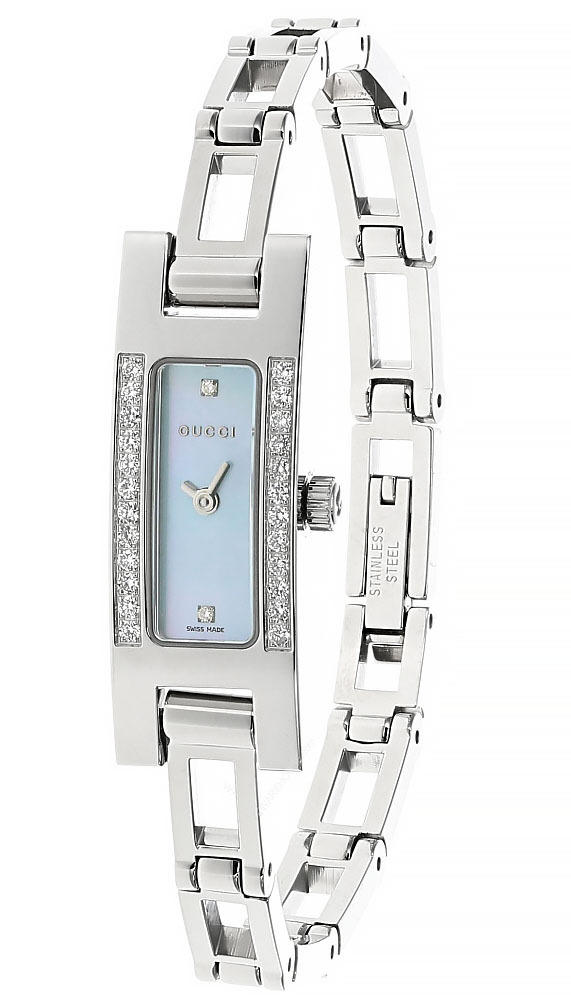 GUCCI SS Blue MOP Dial Diamond Set Bezel Women's Watch 3900L-10964862 Questions & Answers