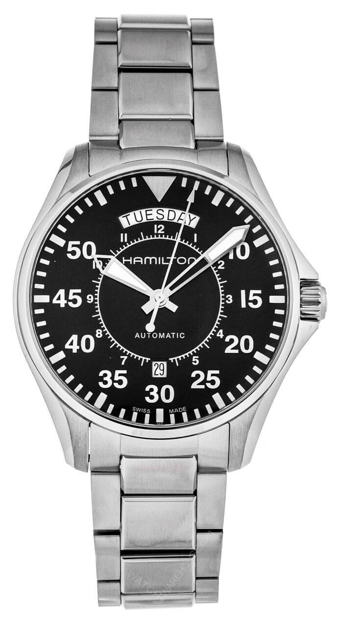 HAMILTON Khaki Aviation Pilot Day Date Automatic Men's Watch H64615135 Questions & Answers