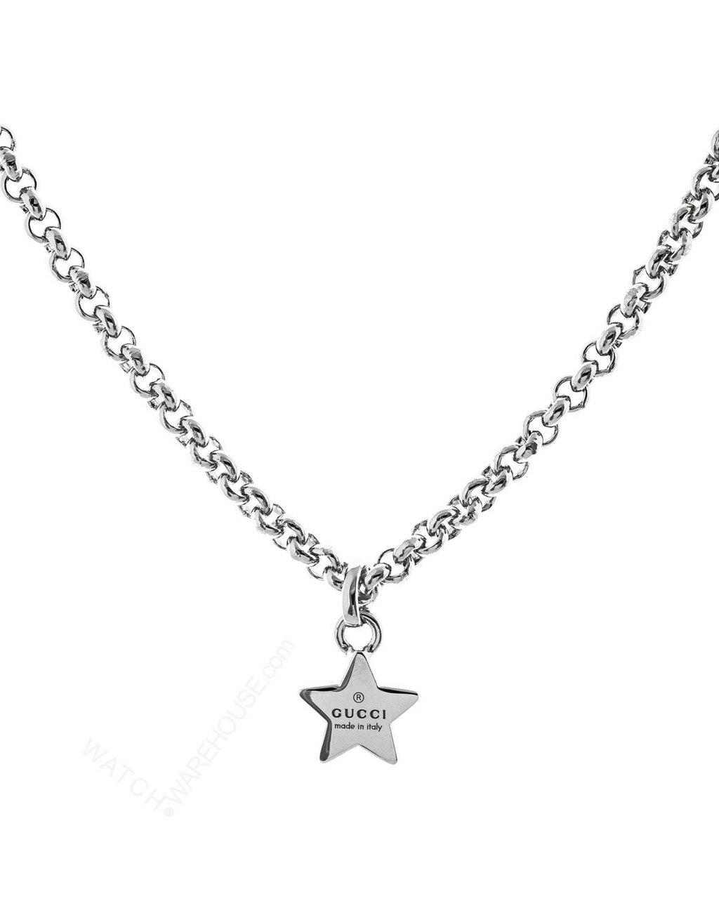 GUCCI TM S-Silver Engraved Star Necklace YBB356223001 / YBB35622300100U Questions & Answers