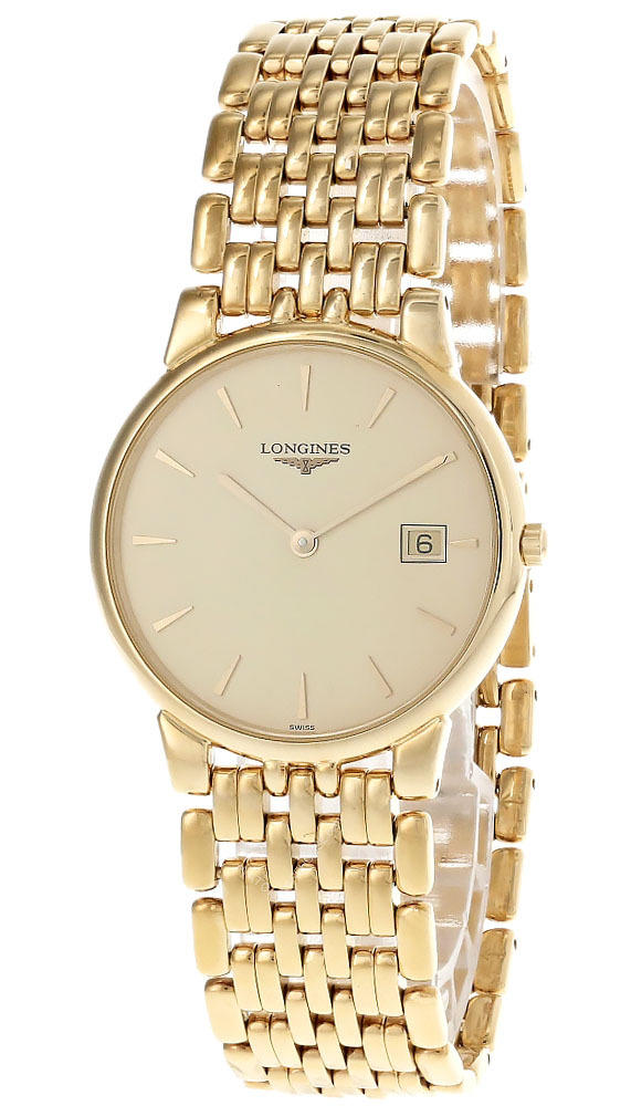 LONGINES Flagship 35MM S-Steel Gold Dial Date Men's Watch L56322305 Questions & Answers