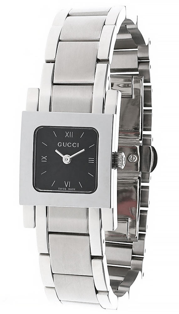 GUCCI S-Steel Square Black Dial Bracelet Women's Watch 7905P-07935 Questions & Answers