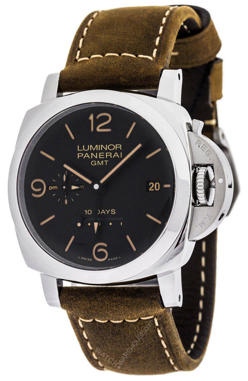 PANERAI Luminor 1950 10 Days GMT Acciaio 44MM Automatic Watch PAM00533 Questions & Answers