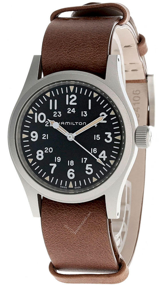 HAMILTON Khaki Field 38MM Hand Wind Black Dial LTHR Men's Watch H69439531 Questions & Answers