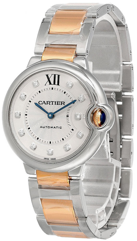 CARTIER Ballon Bleu 36.6MM Diamond 18K RoseGold Women's Watch WE902031 Questions & Answers