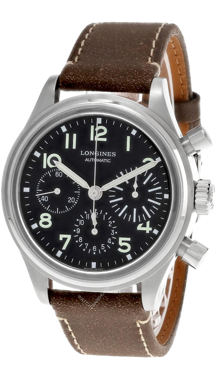 LONGINES Avigation BigEye AUTO Black Dial Leather Men's Watch L28164532 Questions & Answers