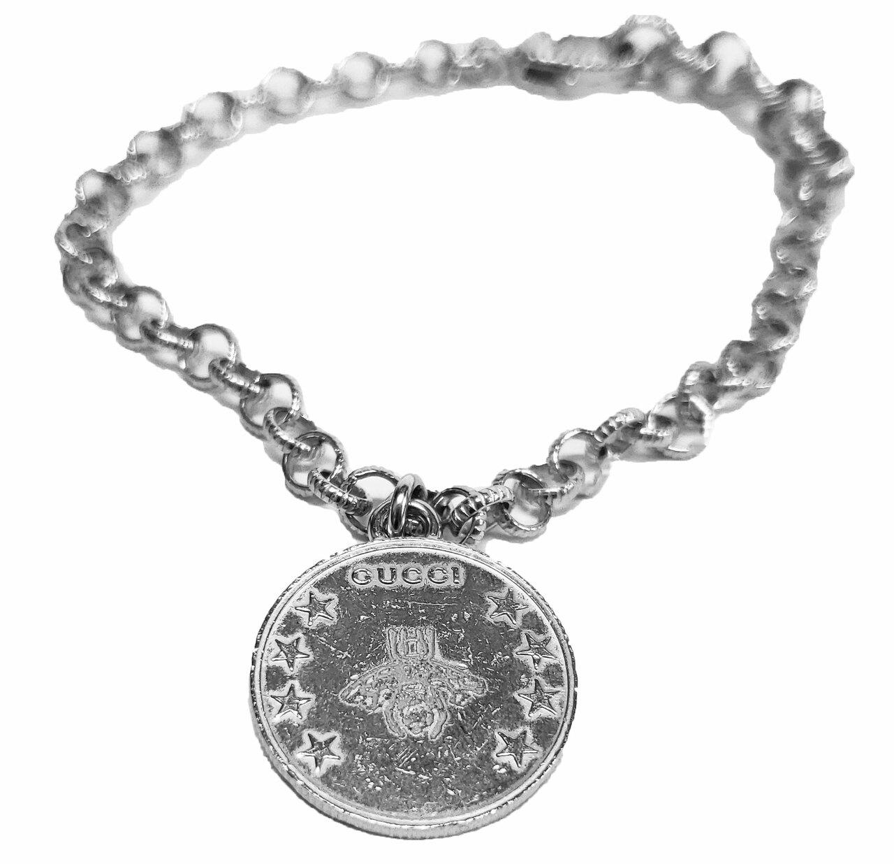 GUCCI S-Silver Coin Charm Bracelet YBA433499001 / YBA433499001018 Questions & Answers