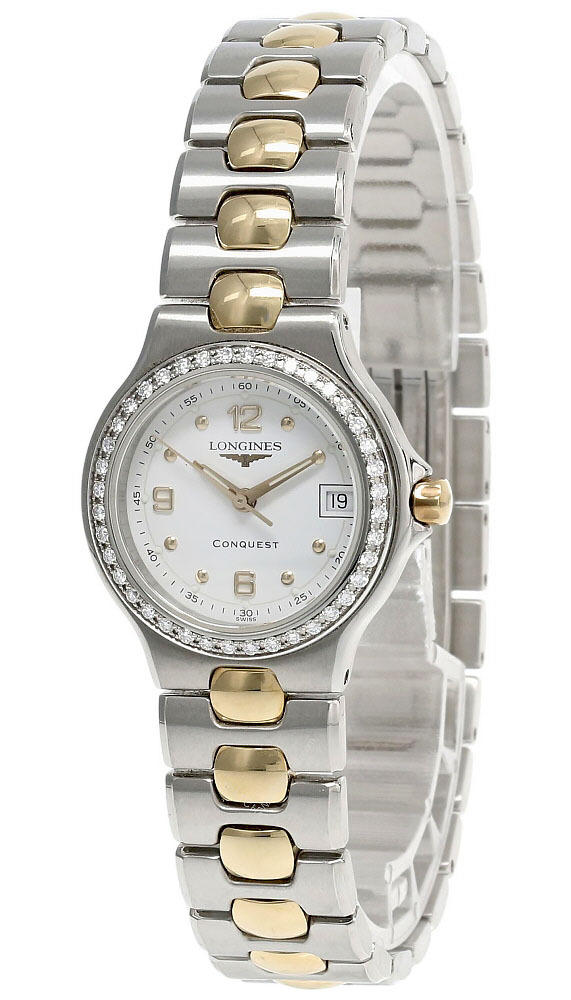 LONGINES Conquest 24MM White Dial Diamond Bezel Women's Watch L11313167 Questions & Answers