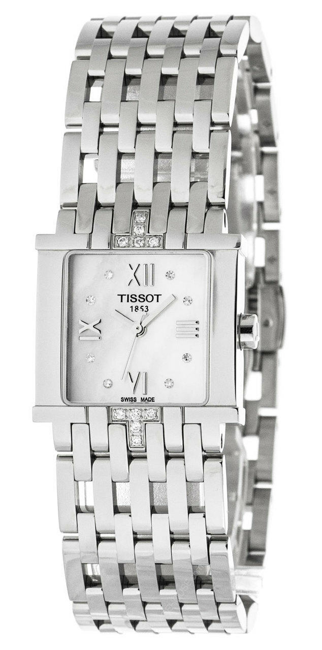 TISSOT T-Lady Quartz SS WHT MOP Dial Women's Bracelet Watch T02158174 Questions & Answers