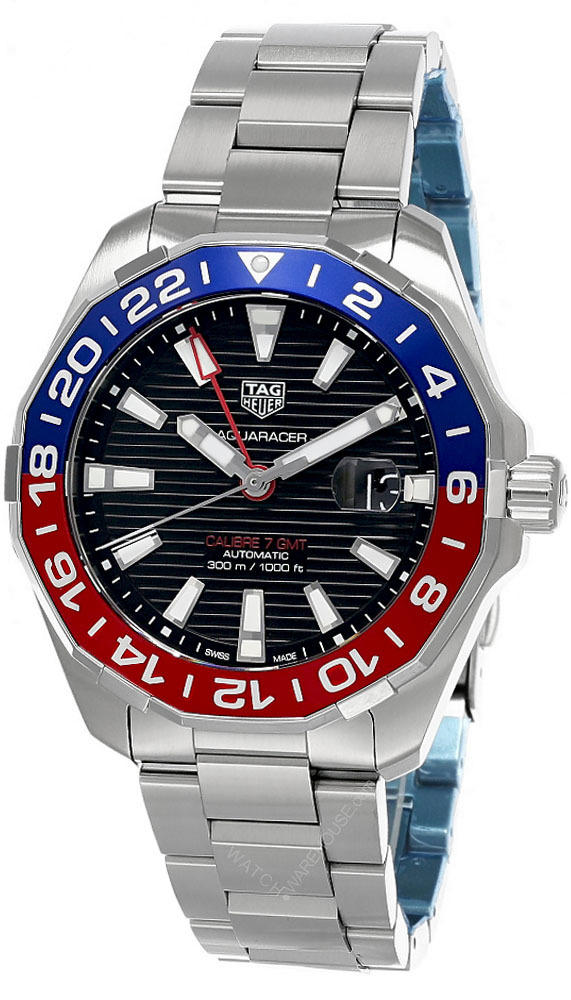 TAG HEUER Aquaracer 43MM AUTO Pepsi Bezel Men's Watch WAY201F.BA0927 Questions & Answers