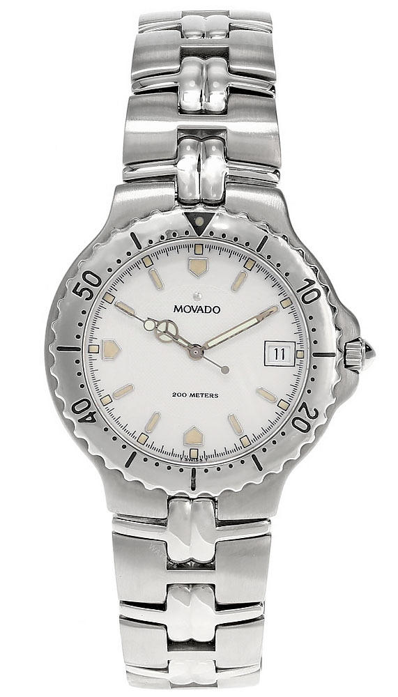 MOVADO Olympian 37MM Quartz S-Steel White Dial Date Men's Watch 0603532 Questions & Answers