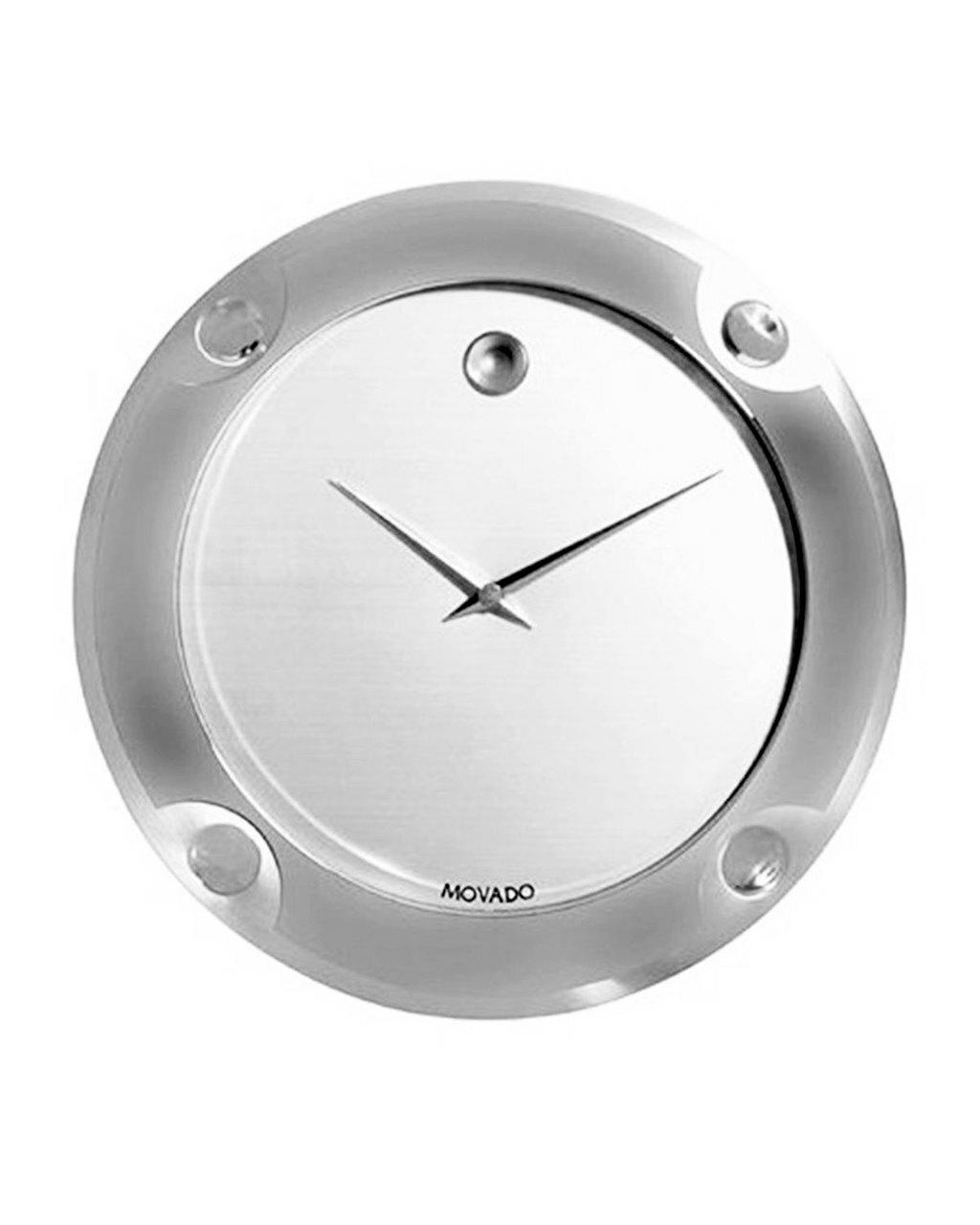 MOVADO "FOLIO" Style Wall Clock with Silver Case Dial WSI000301M Questions & Answers