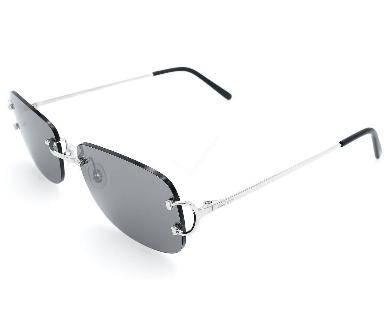 CARTIER Classic C Silver with Grey Lens 58MM Unisex Sunglasses CT0011RS 001 Questions & Answers