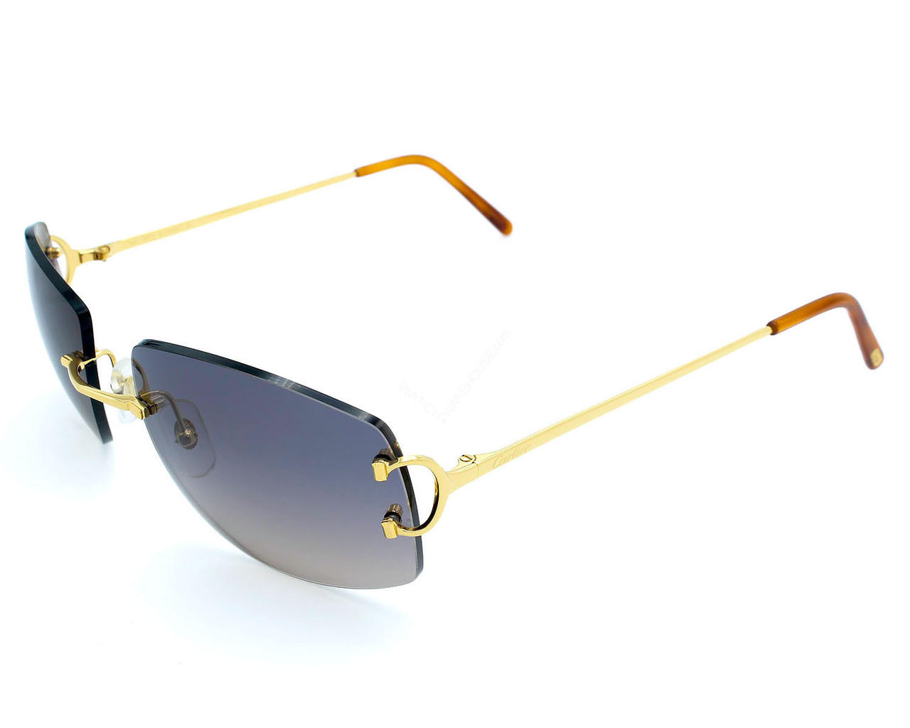 CARTIER C Decor Gold With Grey Lens 57MM Unisex Sunglasses CT0008RS 001 Questions & Answers