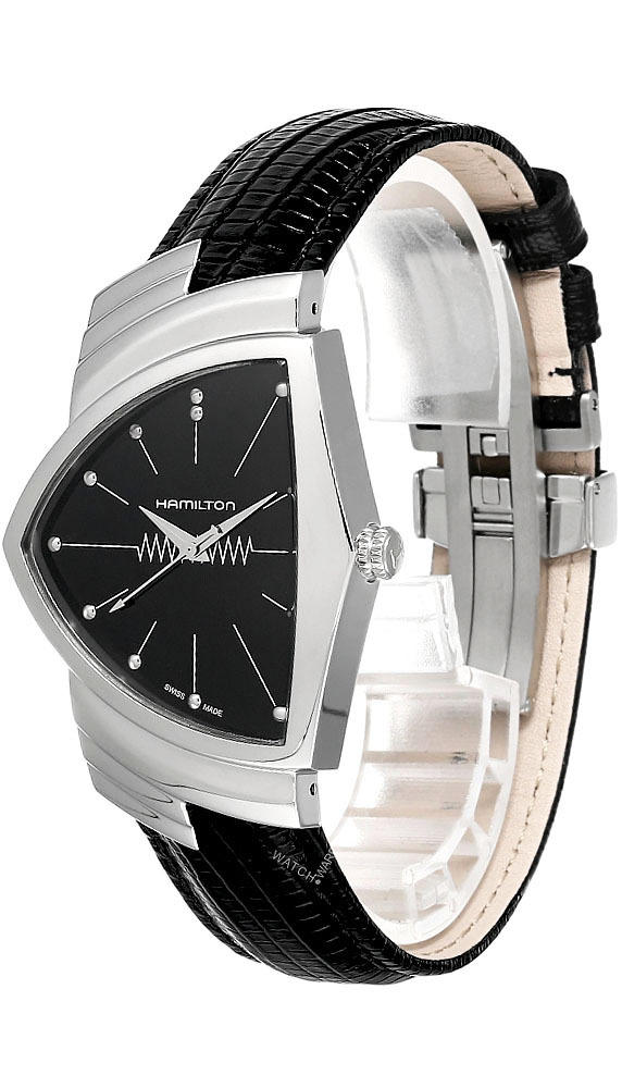 HAMILTON Ventura 31MM Quartz Black Dial Leather Men's Watch H24411732 Questions & Answers