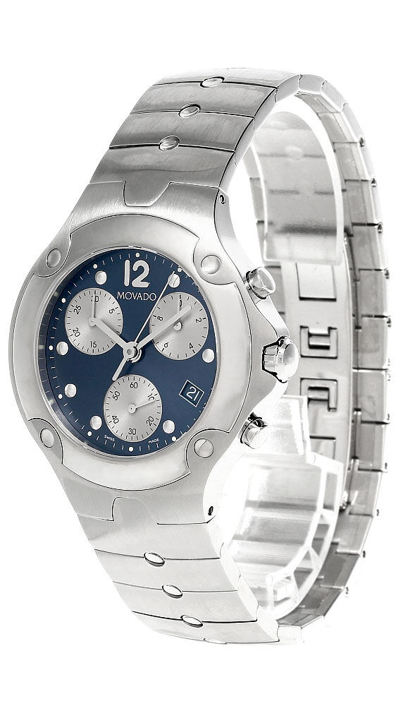 MOVADO Sports Edition Chronograph S-Steel Blue Dial Men's Watch 0605154 Questions & Answers