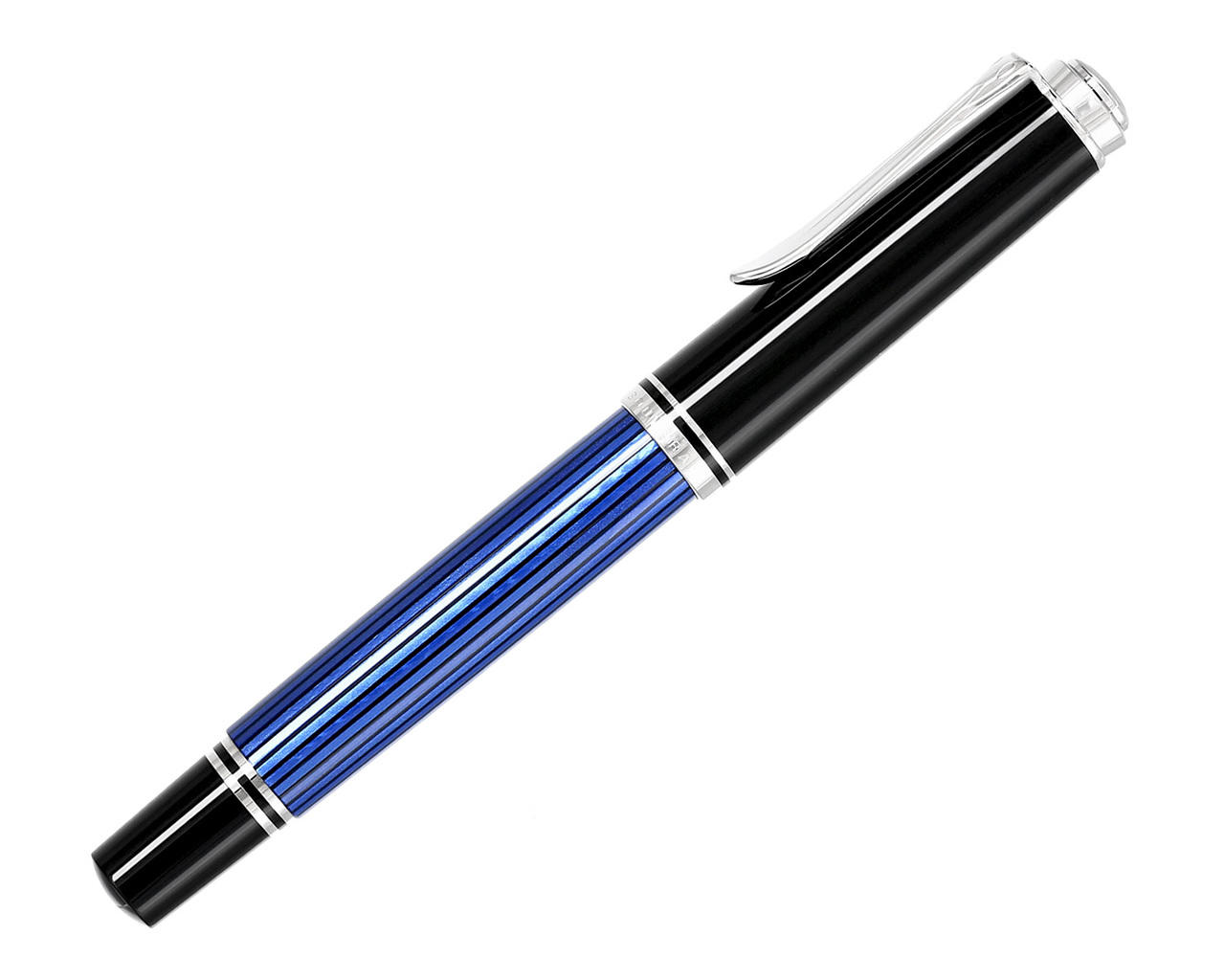 PELIKAN Souveran Black/ Blue With Silver (F) Nib Fountain Pen 932814 Questions & Answers