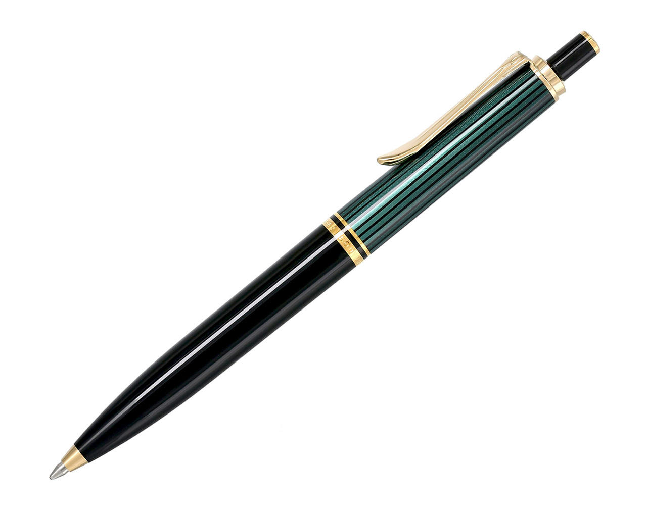 PELIKAN Souveran K400 Black/Green Gold Trim Ballpoint Pen 996835 Questions & Answers