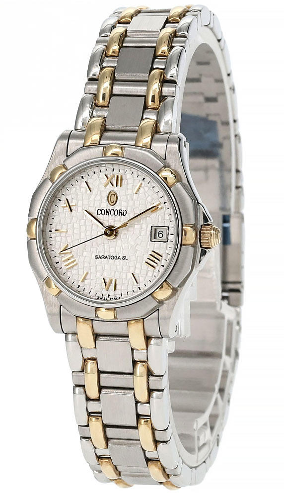 CONCORD Saratoga SL 25MM SS Silver Dial 2-Tone Women's Watch 15.36.270R Questions & Answers