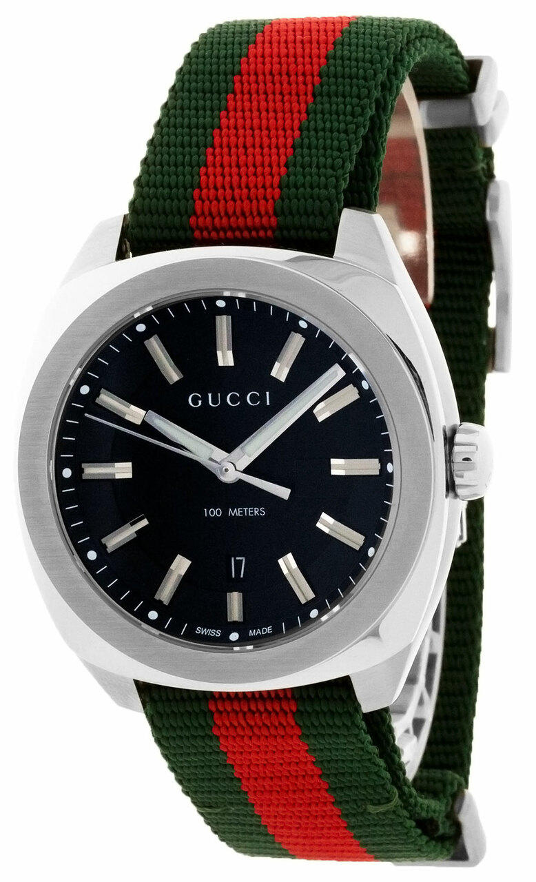 GUCCI GG2570 Black Dial 41MM Nylon Band Men's Watch YA142305 Questions & Answers