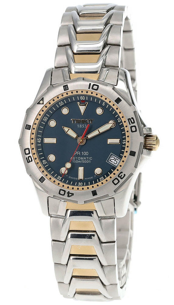 TISSOT 36MM AUTO SS Blue Dial Two-Tone Men's Watch T14.2.883.41/T14288341 Questions & Answers