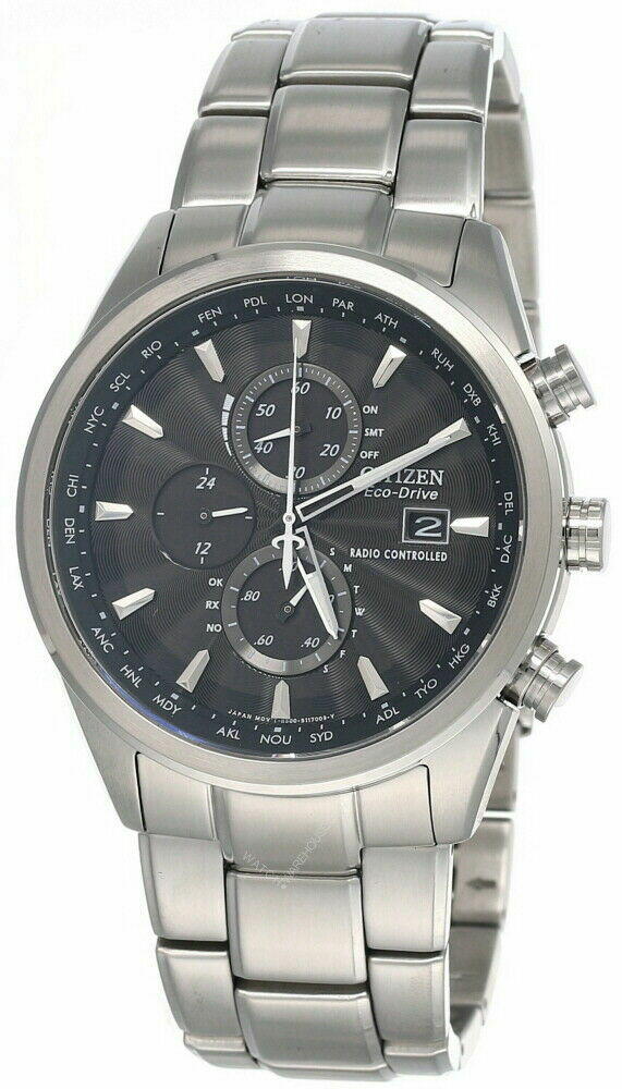 CITIZEN World Chronograph A-T Drive Black Dial SS Men's Watch AT8010-58E Questions & Answers