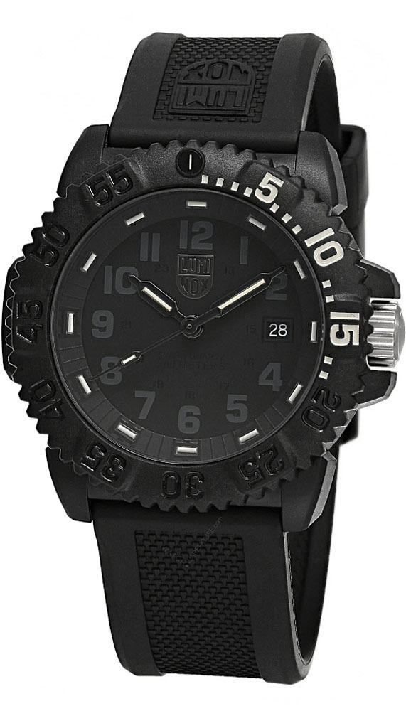 LUMINOX Navy Seal Colormark 44MM BLK Rubber Men's Watch XS.3051.GO.NSF Questions & Answers