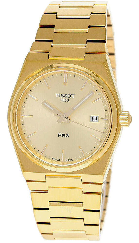 TISSOT PRX 35MM QTZ S-Steel Gold Dial Unisex Watch T137.210.33.021.00 Questions & Answers